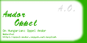 andor oppel business card